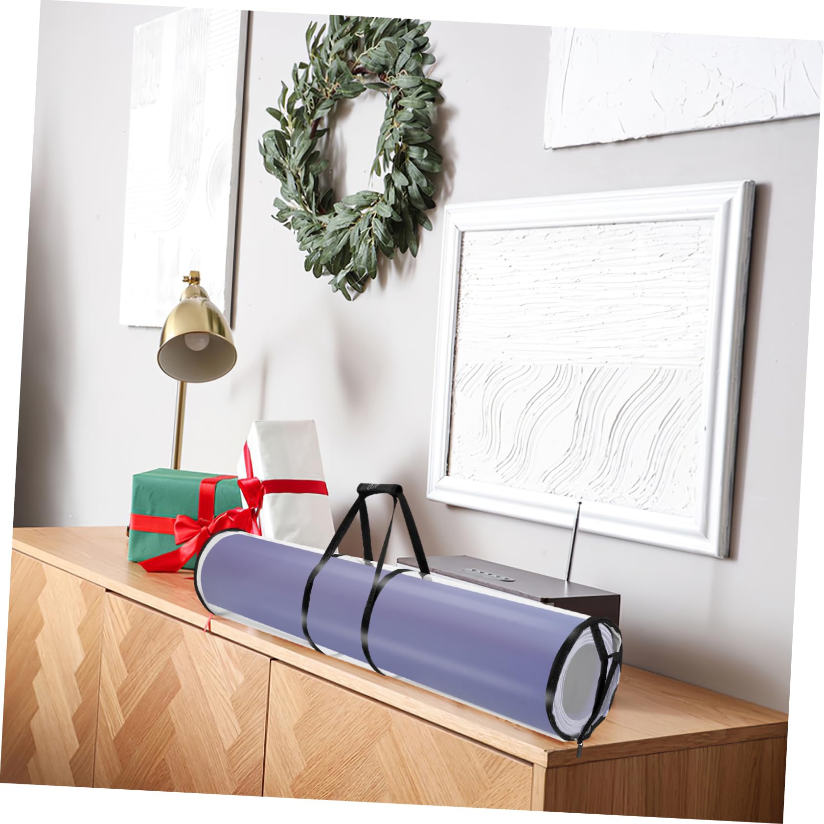 OSALADI Aufbewahrungsbeutel mit Bequemen Griffen für Geschenkpapier 2 Stück aus Pvc mit Großem Fassungsvermögen und Rollbarem Design Strapazierfähig für Büro und Laden