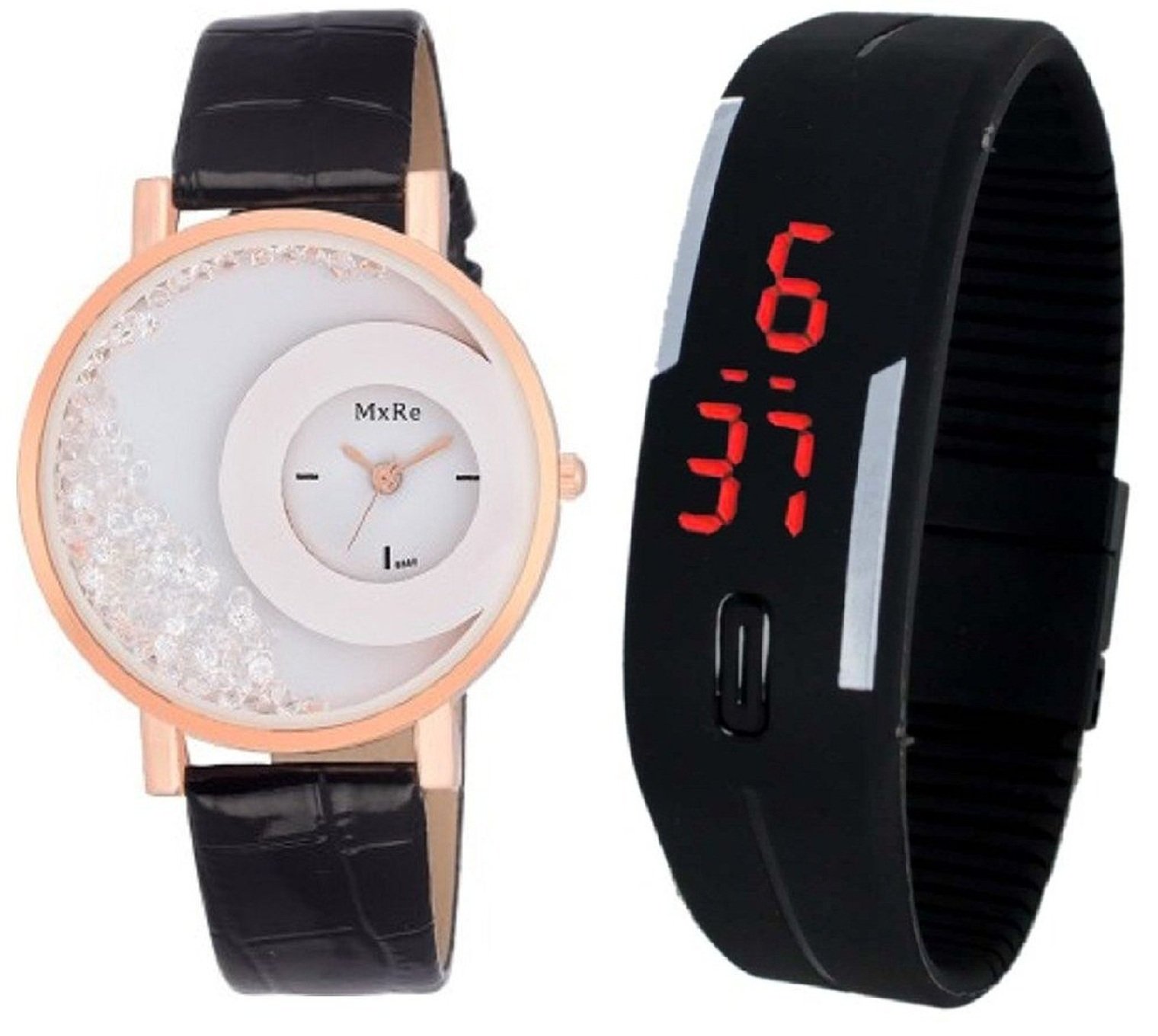 See full amazon price history chart for Pappi Haunt Black Leather Strap Analogue Movable Beads Analog & Black Silicone Digital Led Wrist Watch for Women Pappi Haunt Black Leather Strap Analogue Movable Beads Analog & Black Silicone Digital Led Wrist Watch for Women (B01L60O25G) Amazon Price History, Amazon Price Tracker