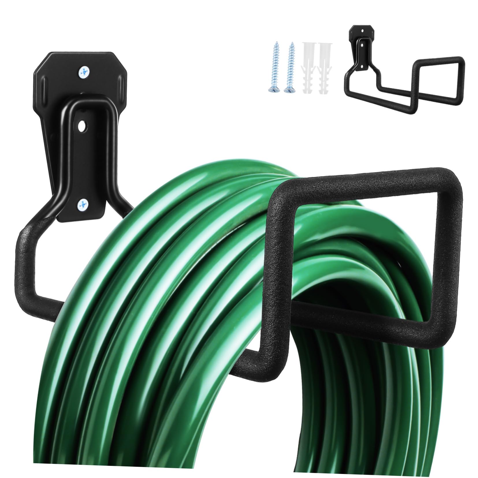 Rangement pour garage Kisangel : fixez vos outils et tuyaux d'arrosage au mur facilement