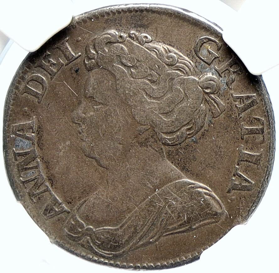 1711 1711 GREAT BRITAIN Queen ANNE Antique English AR Shilling F