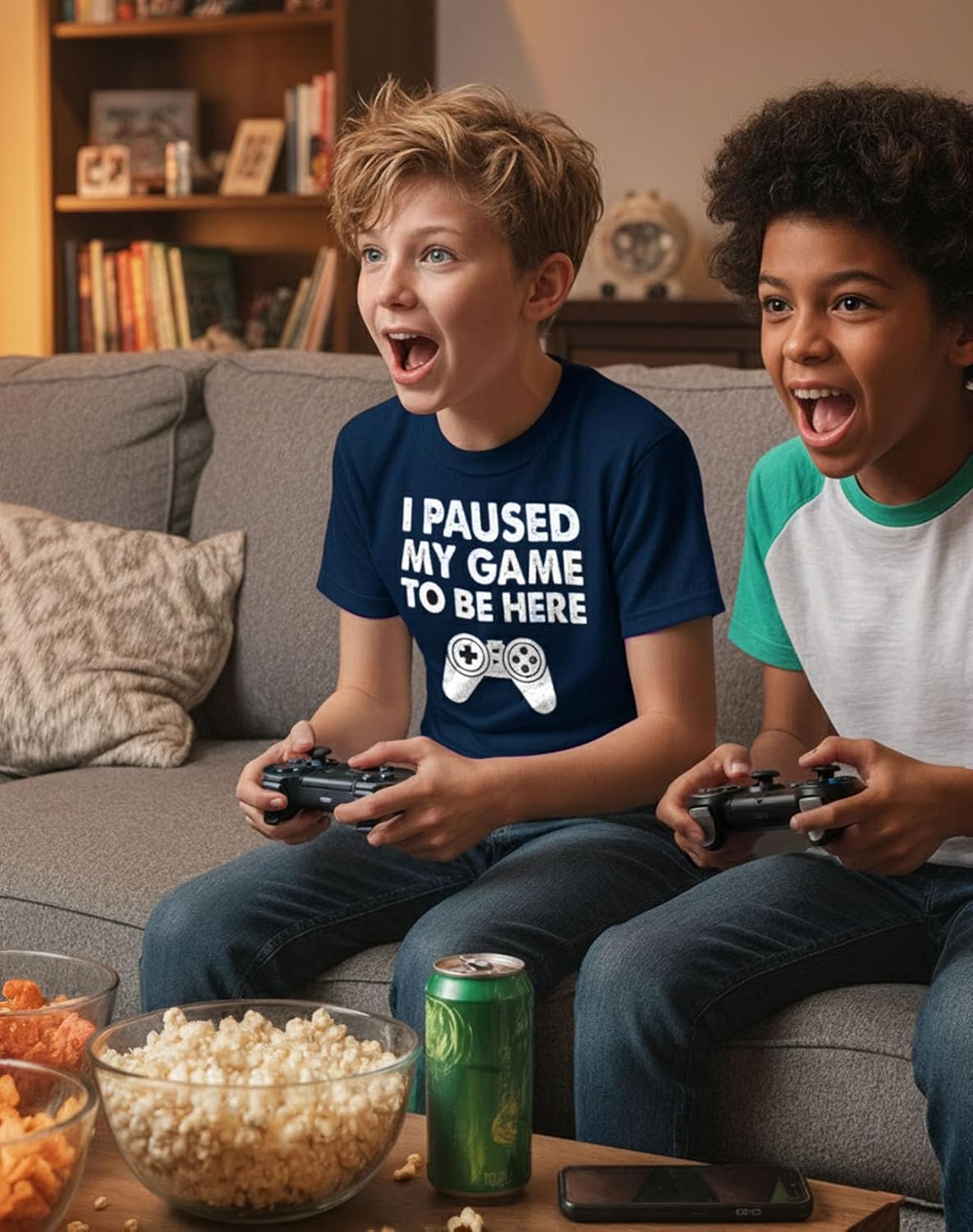 Tstars I Paused My Game to Be Here T Shirt Boys - Funny Gamer Shirts for Kids - Youth Gaming Gift for Videogame Lovers - Image 6