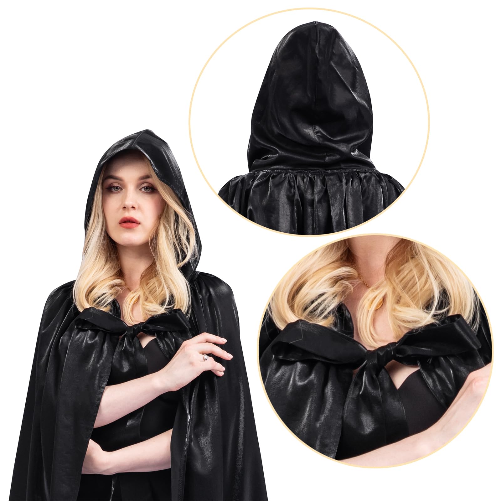 Cape d'Halloween unisexe pour enfants et adultes - Costume de sorcière