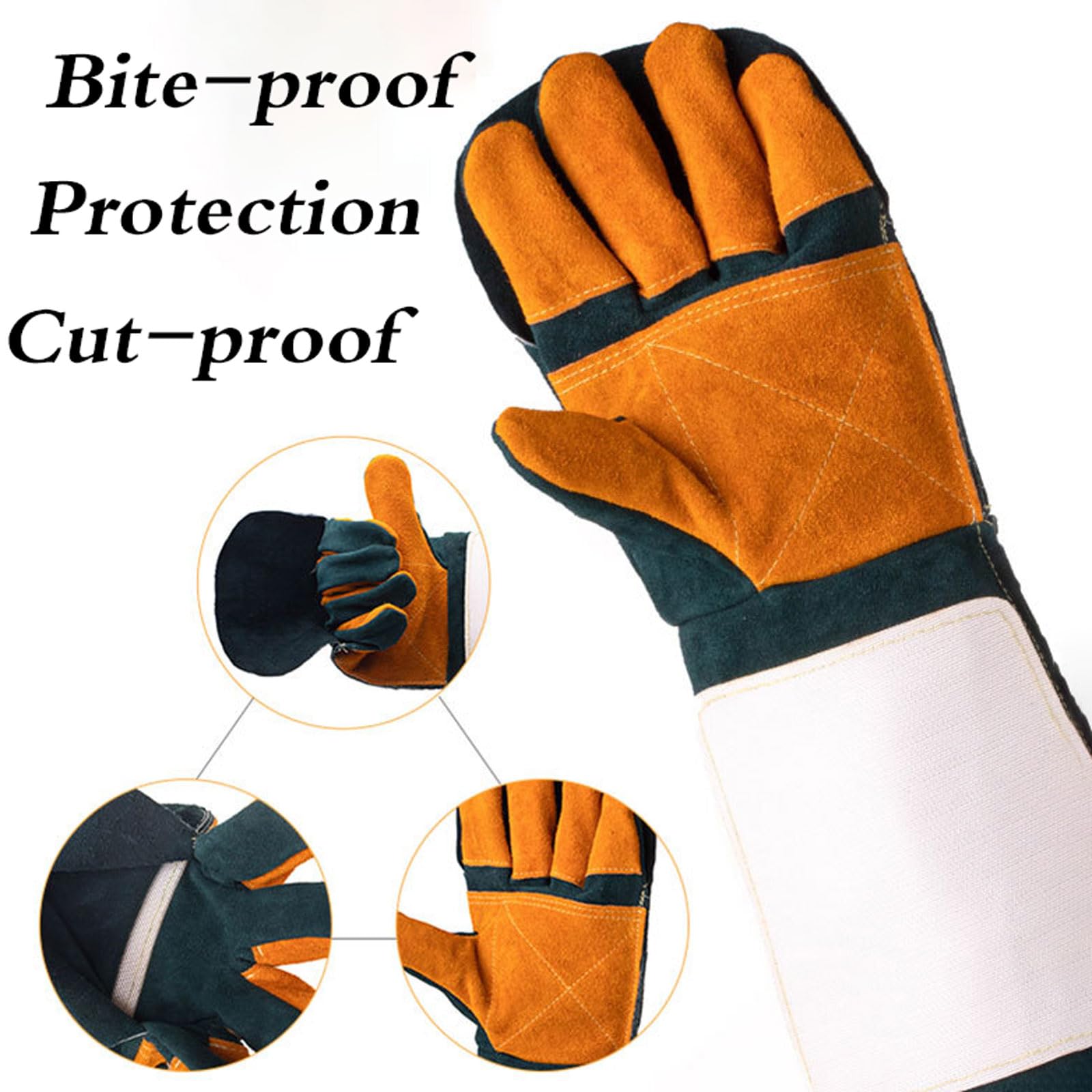 Anti-Morsure Gants de Manutention pour Animal,Gants Anti-Morsure,Gants de Jardinage Manches Longues,Gants de Soudure,Anti-Rayures,imperméable,Indéchirable,pour Chat,Chien,Oiseau,bétail