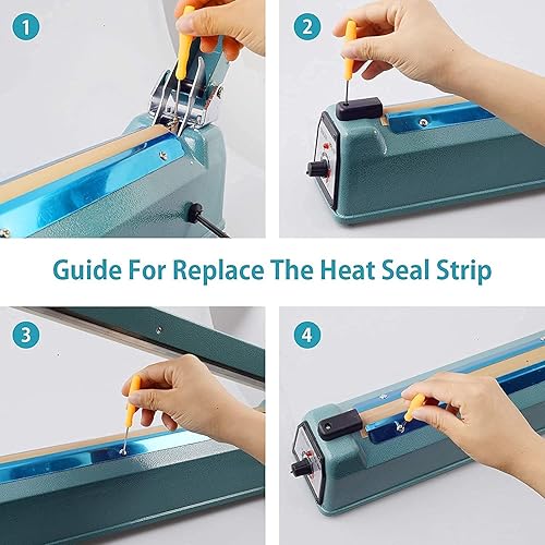 Miniatura 9 de Máquina de sellado térmico manual de 16 pulgadas, sellador de bolsas de calor, herramienta de cierre de bolsa de plástico de tubería de polietileno,