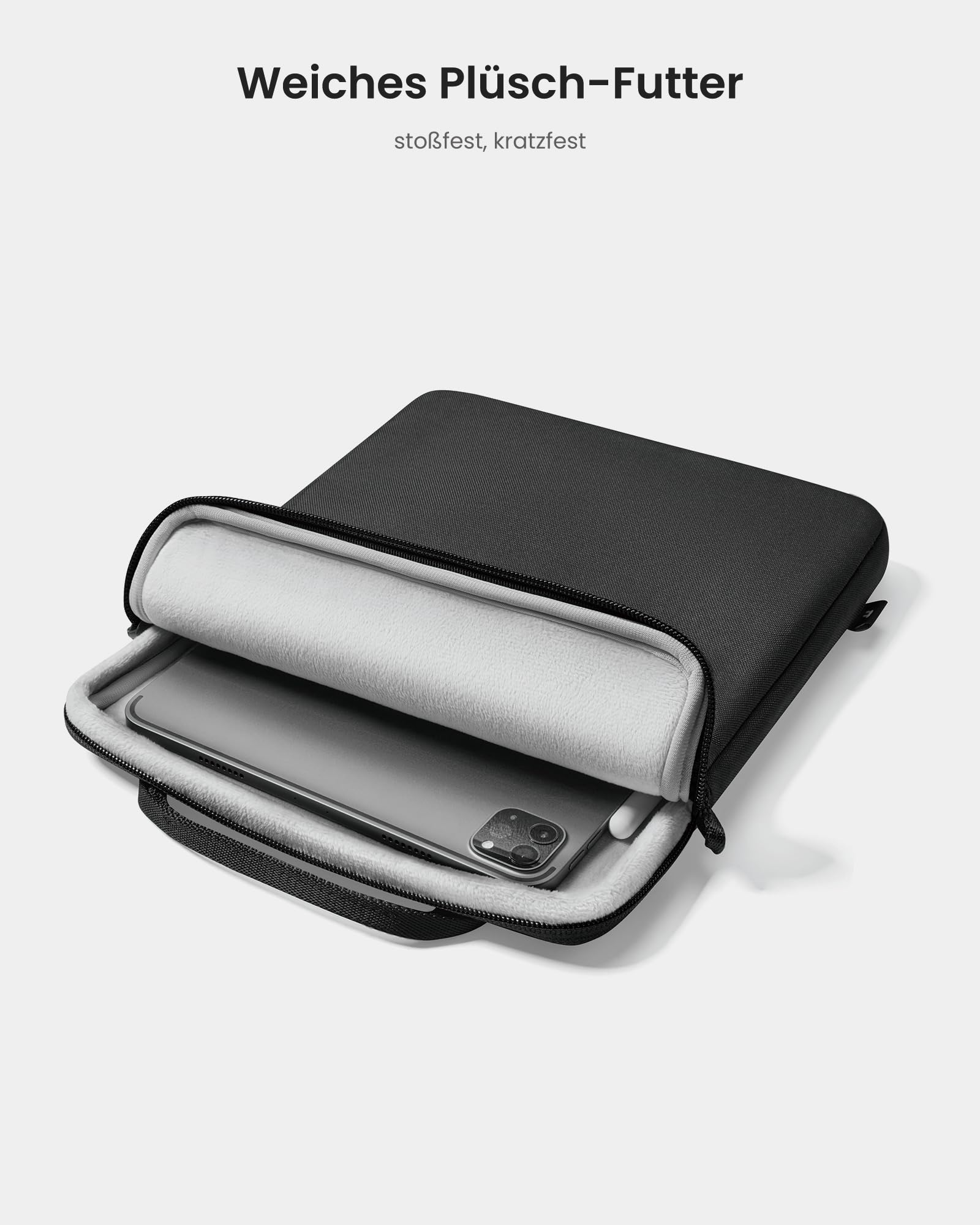 tomtoc Slim Tablet Tasche für 13 Zoll iPad Pro M4 2024, 13 Zoll iPad Air M3/M2 2025-2024, 12,9" iPad Pro mit Magic/Smart Keyboard Folio, Schultertasche mit Griff für Galaxy Tab S9+/S8+, Surface Pro 10