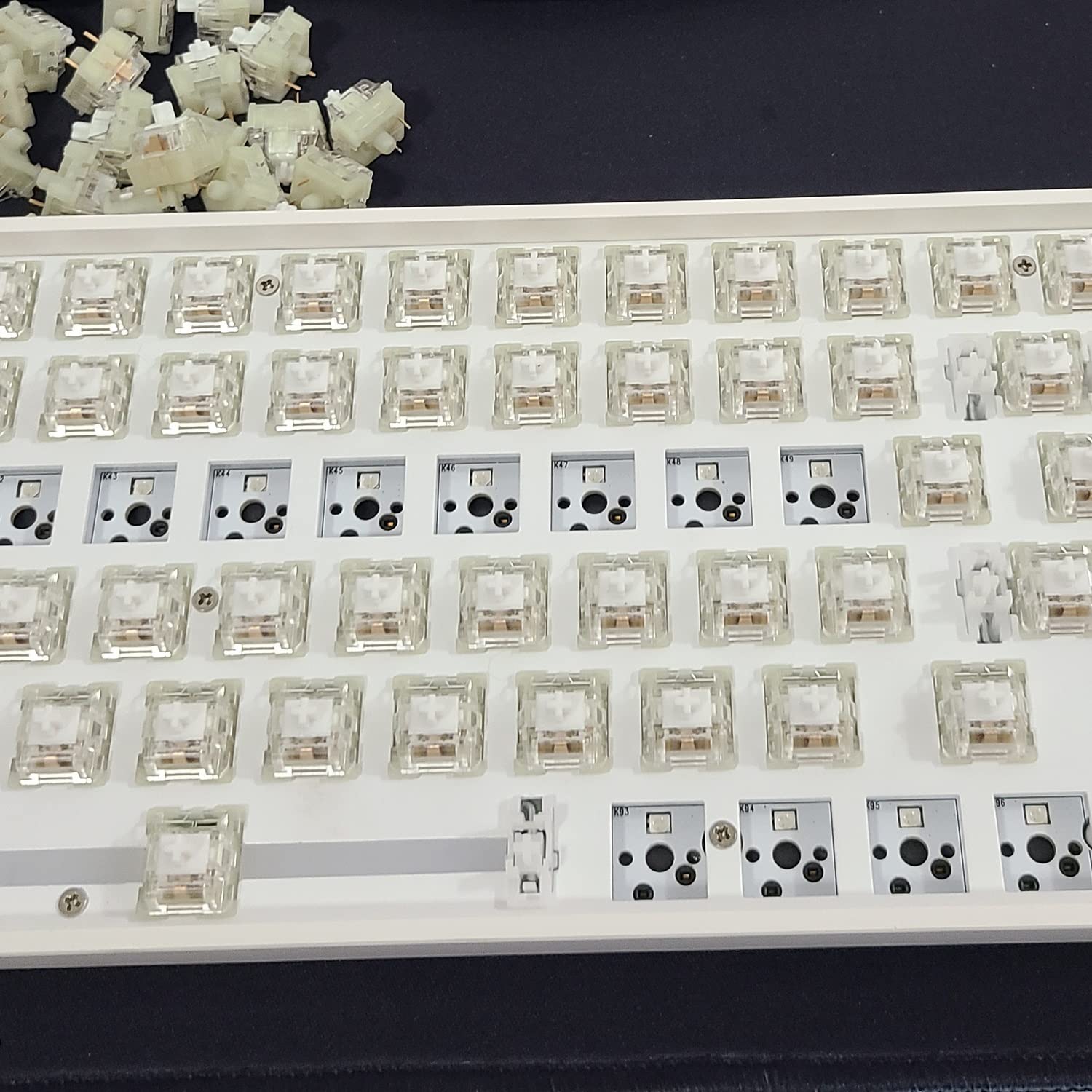 DucKey Commutateur KTT Kang White V3, Linéaire 3Pin 45g MX Switch for La Personnalisation du Clavier De Jeu Mécanique (Size : 110PCS)