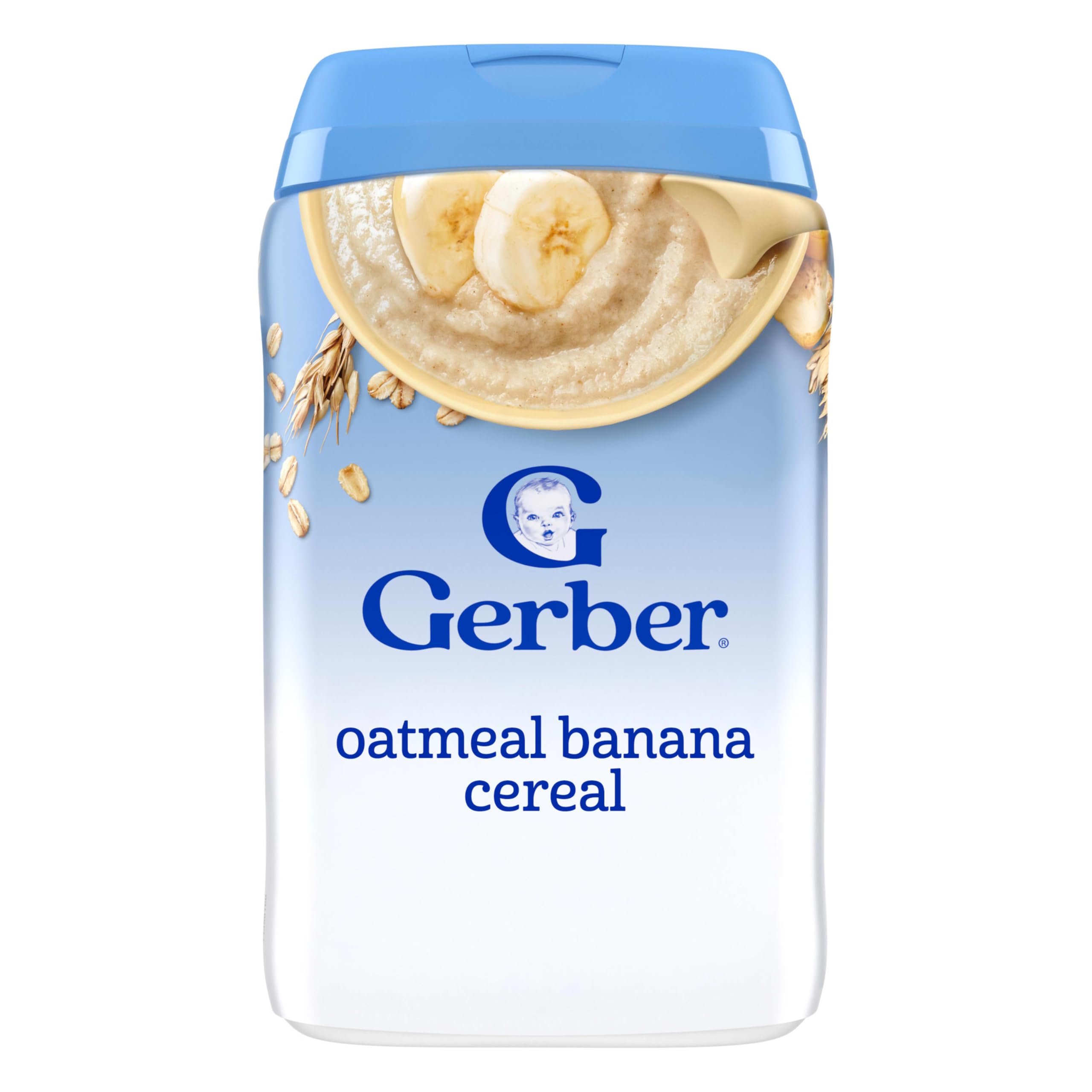 Gerber Stage 2 Baby Food, Oatmeal Banana Cereal, Probiotics Support Healthy Digestion, Baby Oatmeal Cereal