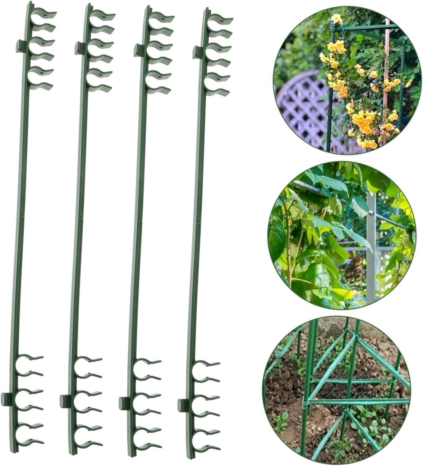 BESTonZON 50Pcs Expandable Garden Stake Arms for Cage Trellis Connectors Lightweight Plastic Gardening Accessories for Plant Support Use