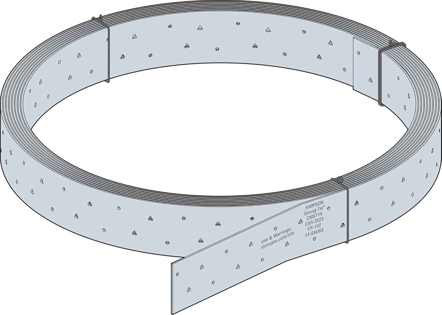 Simpson Strong-Tie CMST14 CMST 52-1/2 ft. 14-Gauge Galvanized Coiled Strap