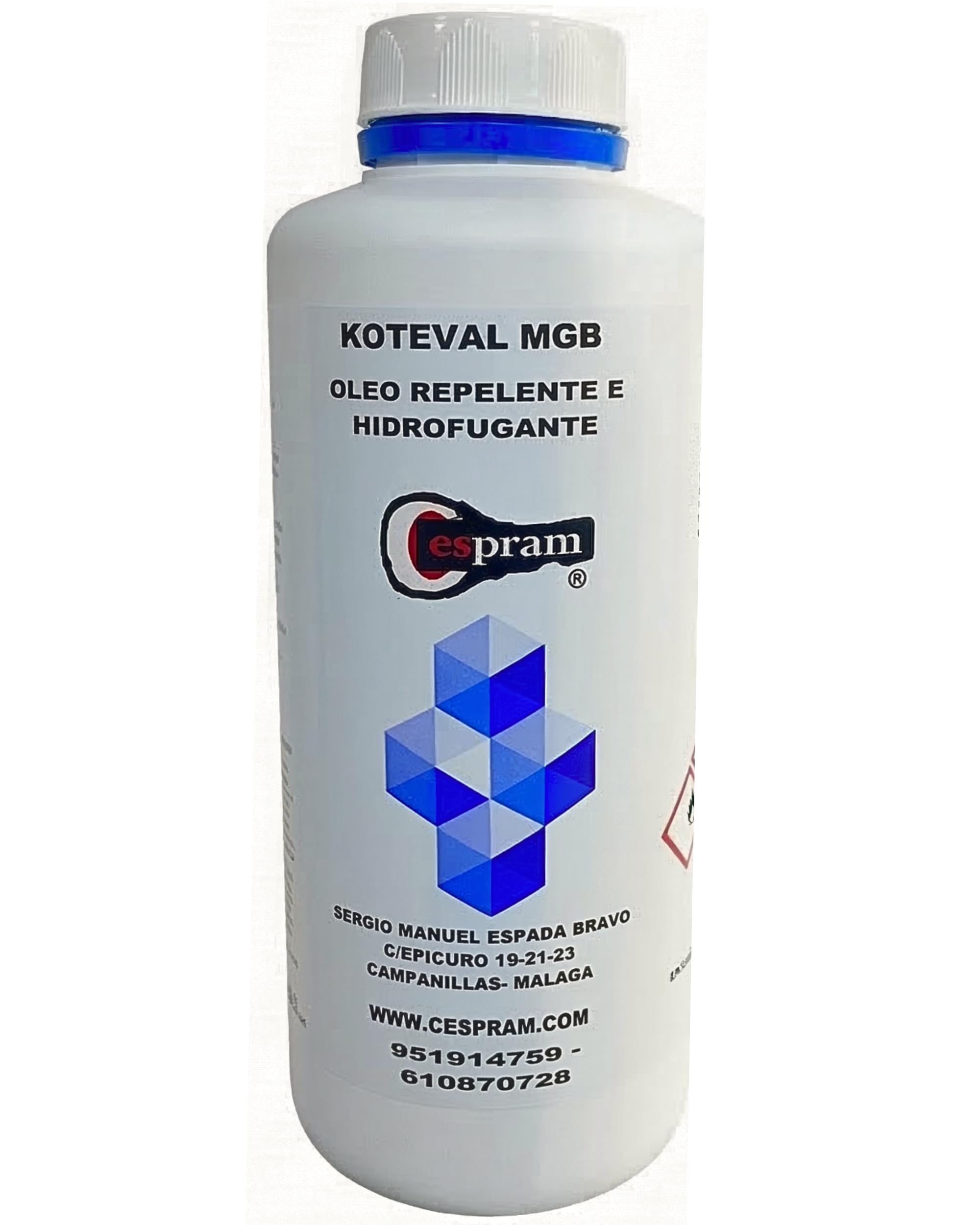 KOTEVAL MGB 1 L Antimanchas para Mármol, Granito y Piedra Natural, Protector Hidrófugo Oleófugo Invisible, Ayuda a Repeler Agua, Grasa y Suciedad en Superficies Porosas