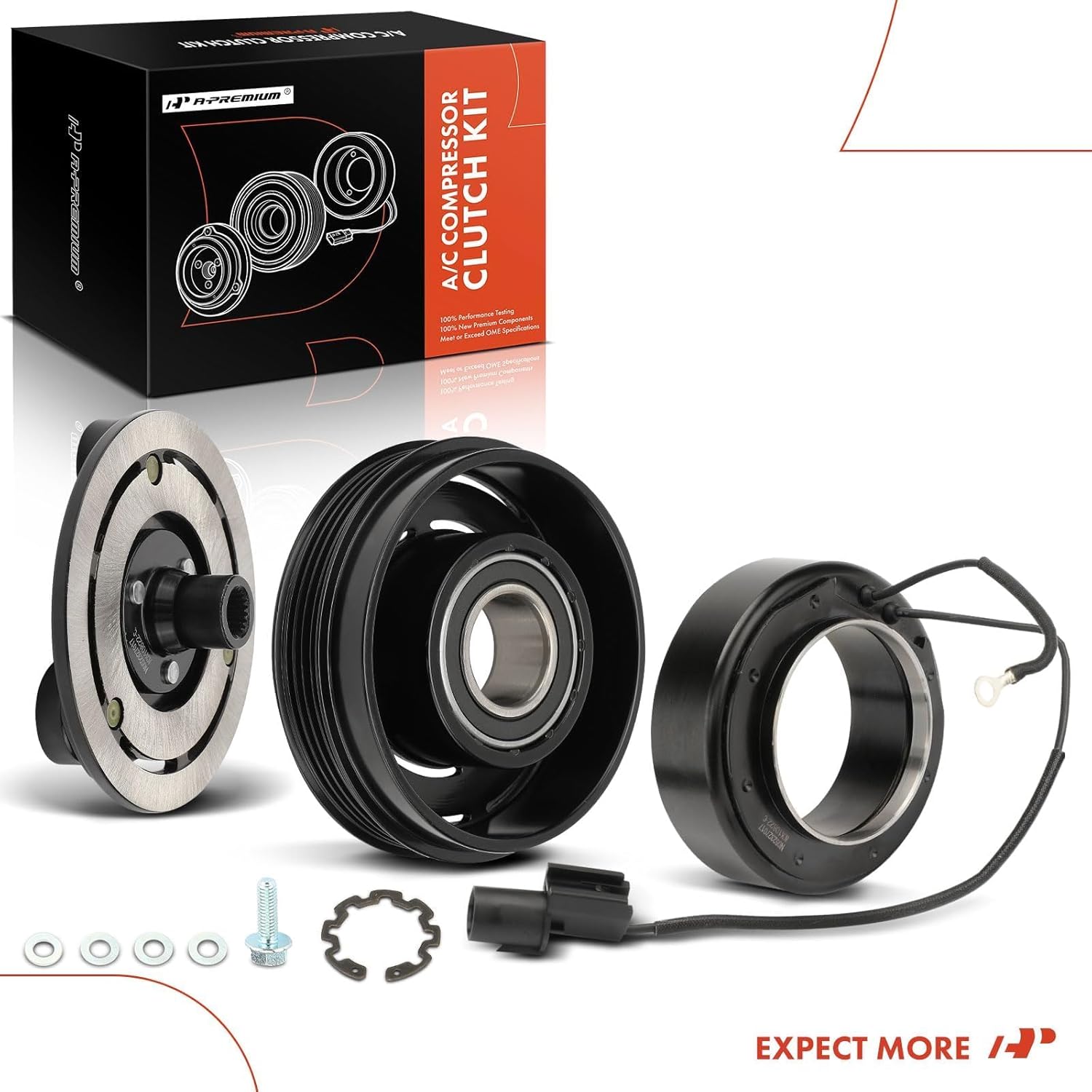A-Premium A/C Compressor Clutch Kit Compatible with Kia Sorento 3.5L 2003-2006