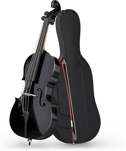 Kit de violonchelo de tamaño completo, instrumento acústico para violonchelo para adultos, estudiantes, principiantes, juego completo de violonchelo
