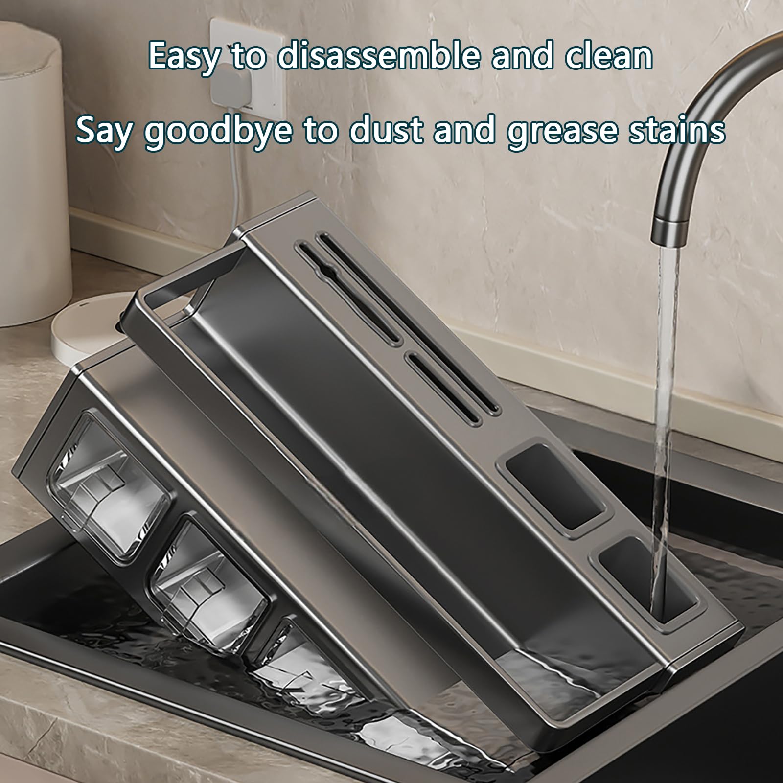 ARMAAN Organizador De Especias Con Frascos Extraíbles, De Pie O Para Montar En La Pared. Estante Para Especias De Cocina, Organizador De Condimentos Para Un Almacenamiento Ordenado,A 1