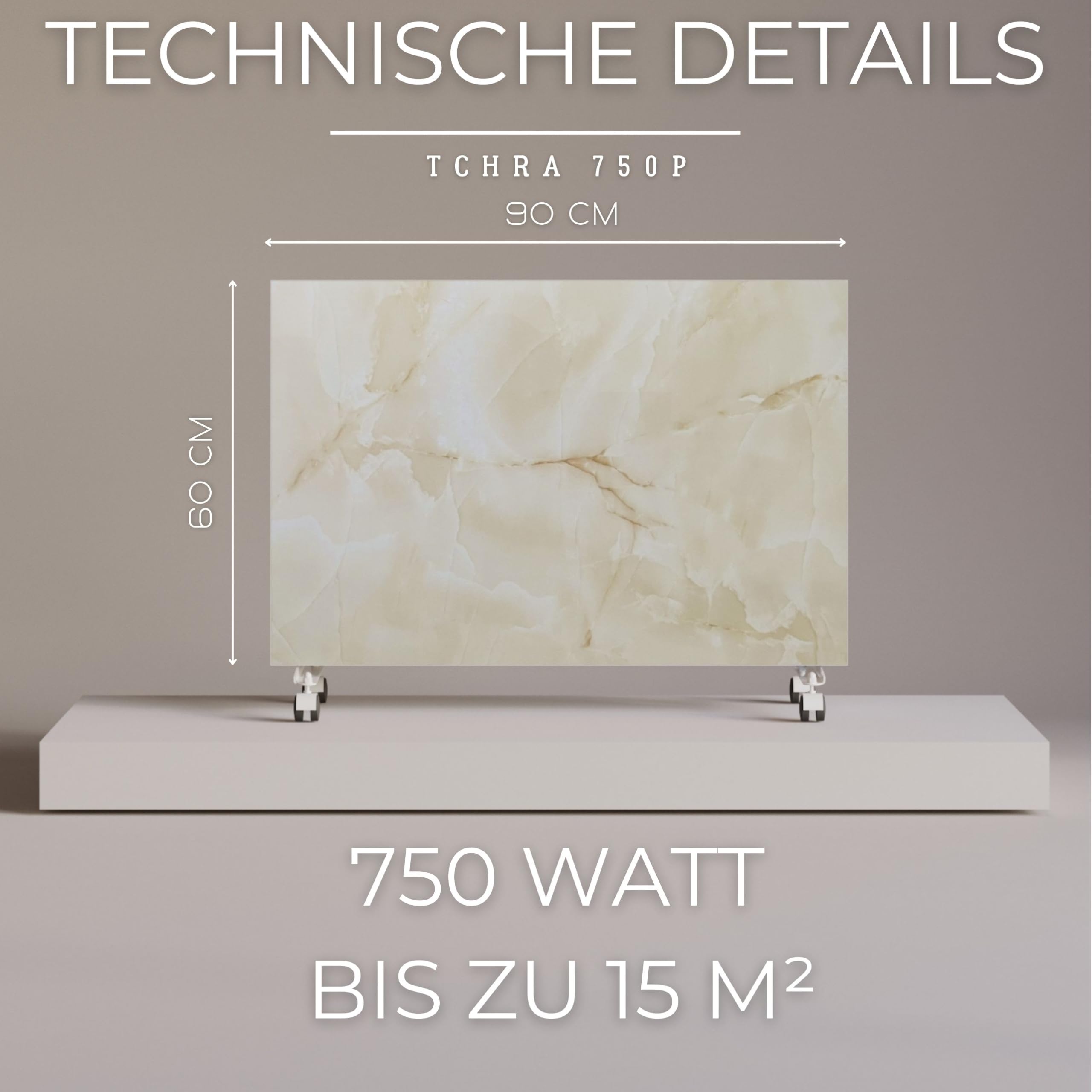 Ceramiczny grzejnik. Konwektor podczerwieni. Sun WAY TCH-RA 750 watt | Ogrzewanie do 15 m² | Z wbudowanym programatorem
