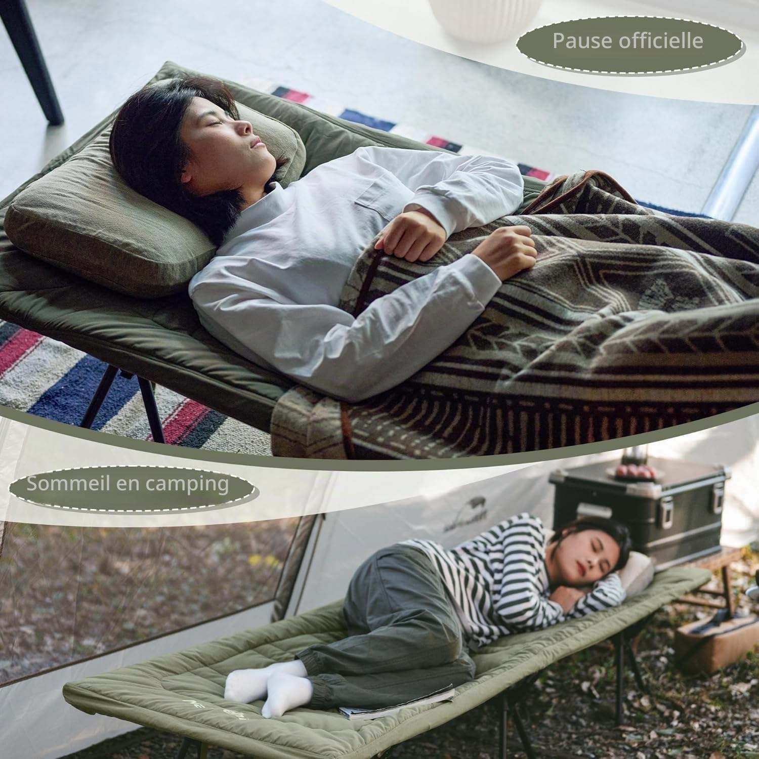 Naturehike Matelas de camping, 190 x 67 cm, multi-usages pour lit de camp, lit de camping, chaise longue de jardin, chaise longue, également comme matelas de couchage ou couverture de voyage, pour le