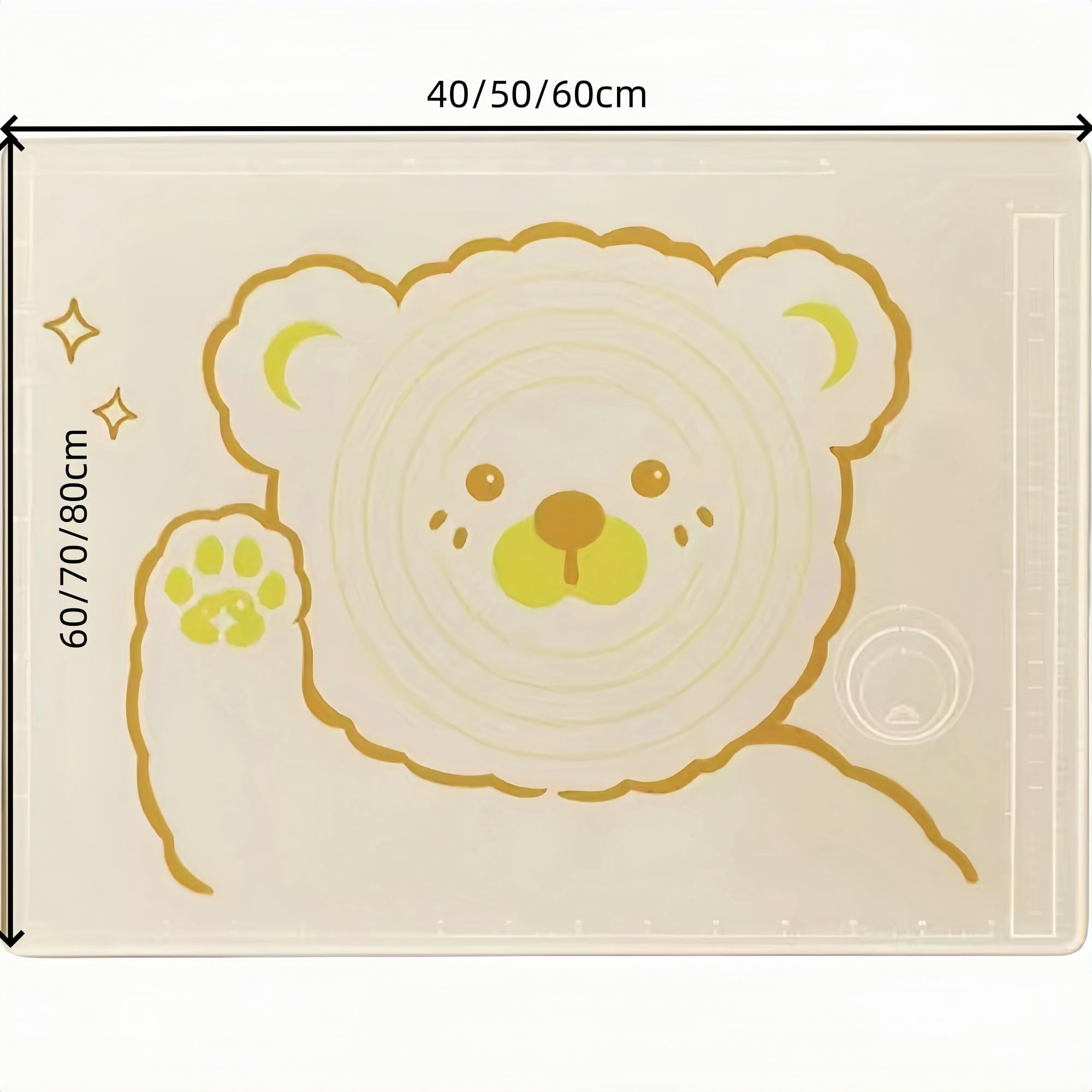 Tapis de pâtisserie en silicone, antidérapant, tapis de cuisson extra large pour rouler la pâte et le fondant