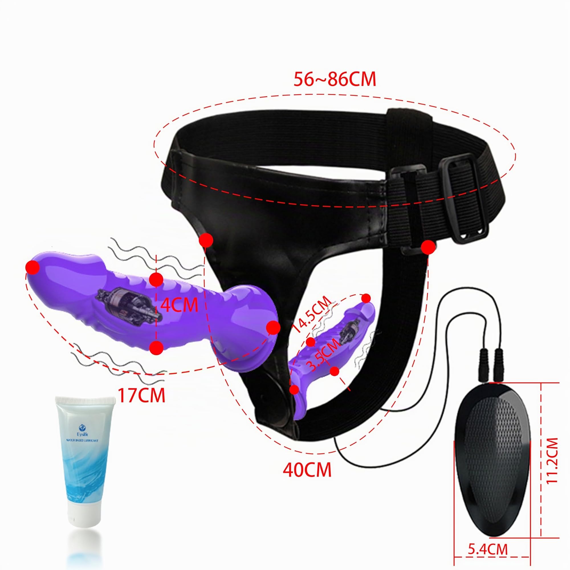 Peluche con cintura regolabile e funzione di vibrazione, giochi BDSM e per coppie, vibratore a coda per donne, vibratore per uomini con fibbie, telecomando
