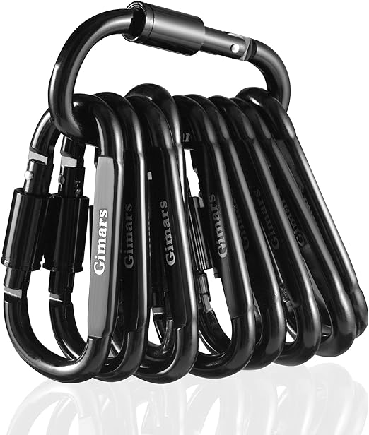 10 Karabinerhaken Mit Schraubverschluss - Aluminium Carabiner Für Outdoor
