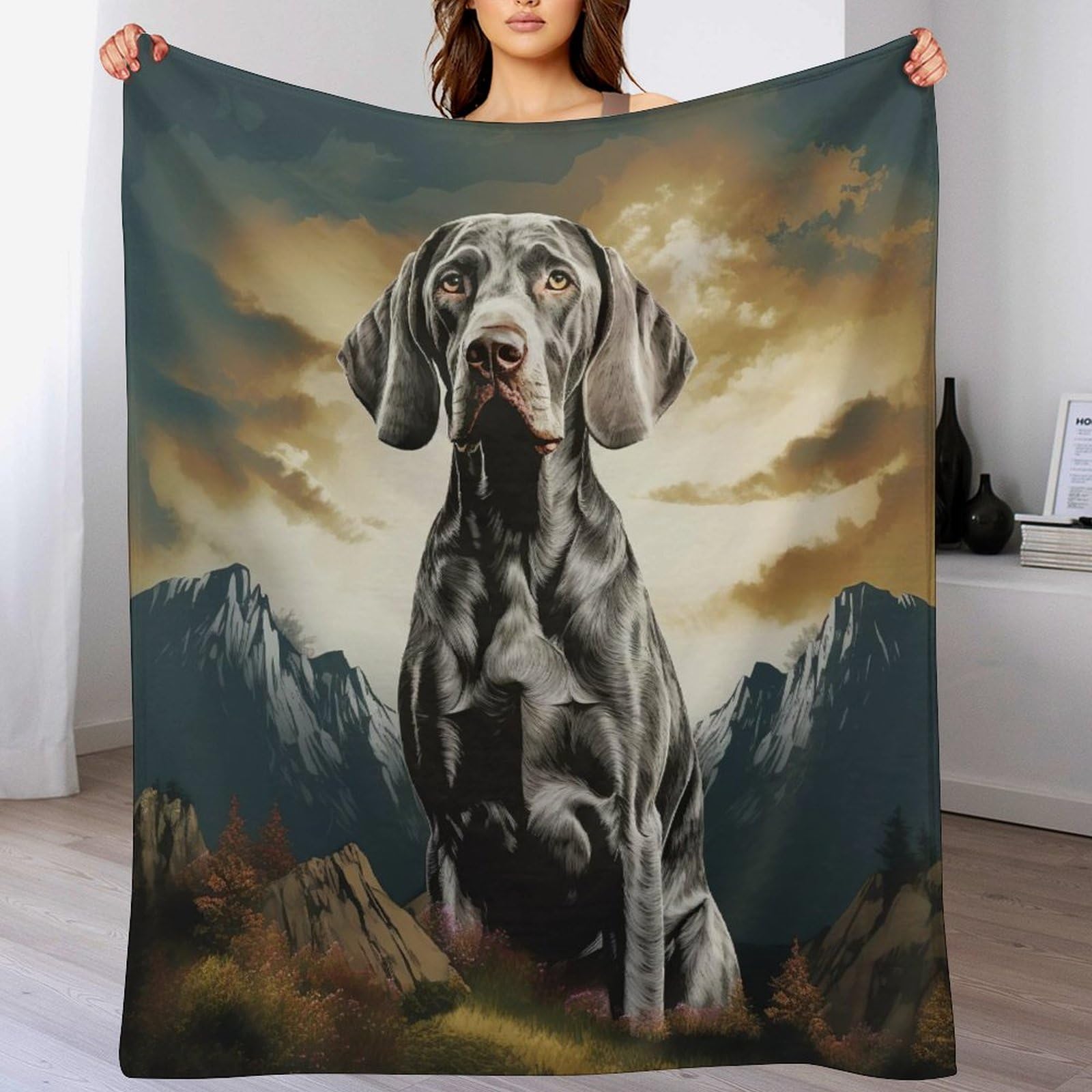 Couvre-lit chien mignon 130x180 cm contre les nuits fraîches