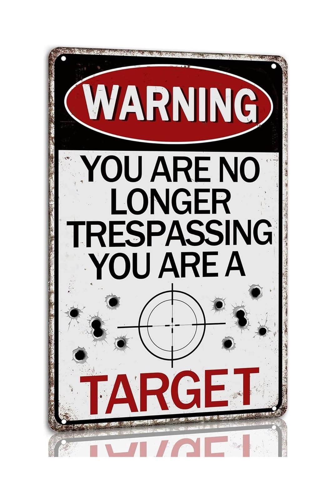 IDGTTLDF Vintage Warning Sign Aluminum Tin Plaque Sarcastic You Are a Target Quote for Garage Workshop Hunting Cabin Humorous Decor 8 X 12 inch