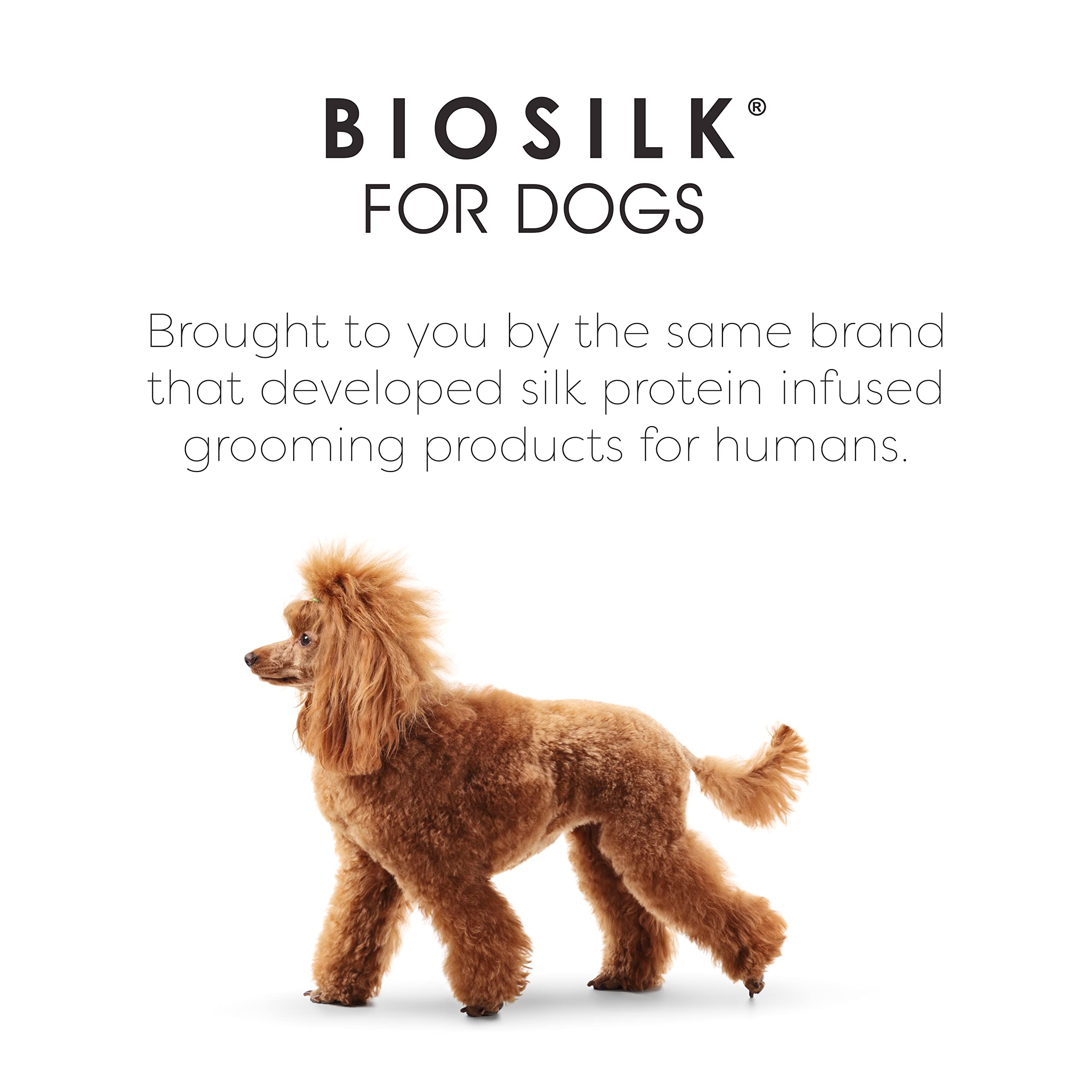 BioSilk for Dogs Umweltfreundliche Entwirrungsbürste für Hunde in Minzgrün, einfach zu halten, ergonomischer Griff, Hundehaarbürste, nasse oder trockene Hundehaarbürste, beste Haustierbürste für