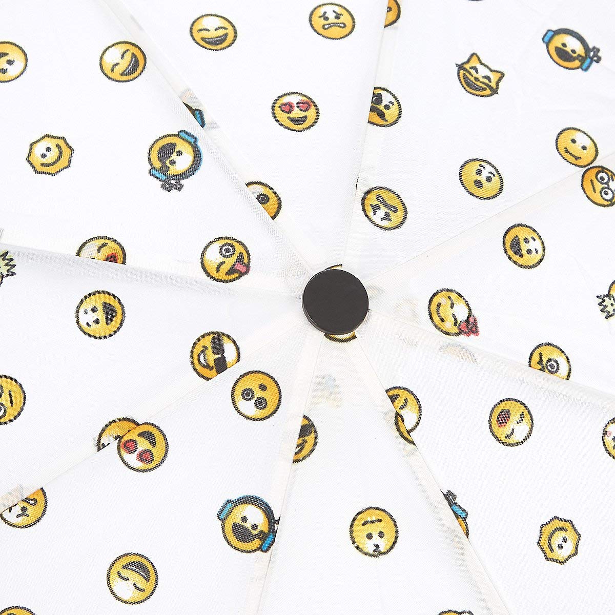 Cuatrogotas Paraguas Plegable Emoticonos Negro