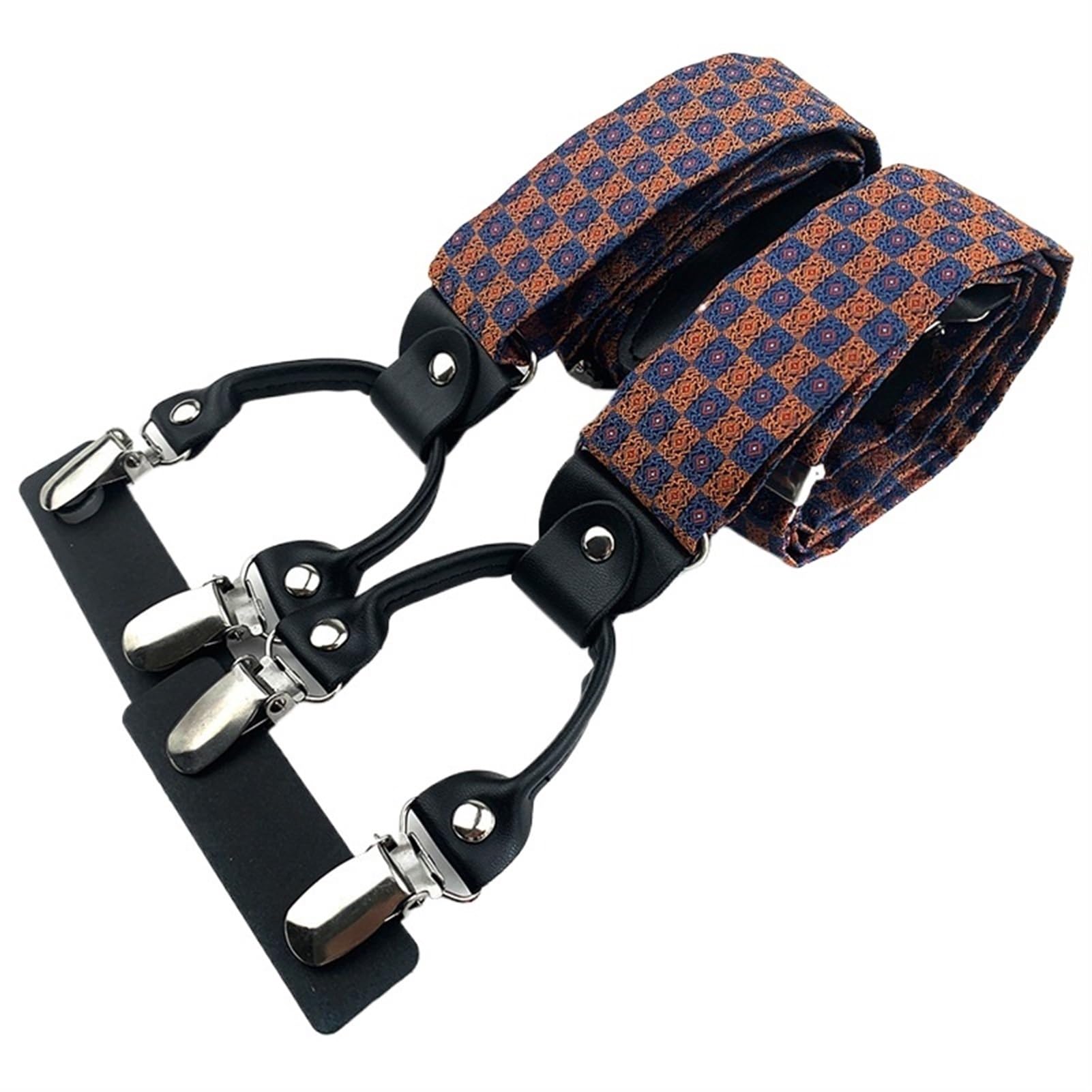ERICAT Bretelles hommes femmes adulte cuir Y dos réglable élastique pantalon bretelles sangles ceinture fête de mariage (Color : BD-A03)