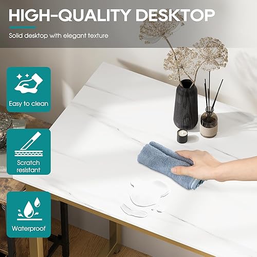 Vista 90 de BestOffice Escritorio para computadora, escritorio de oficina en casa, estilo moderno y simple para oficina en casa, estudio y escritura