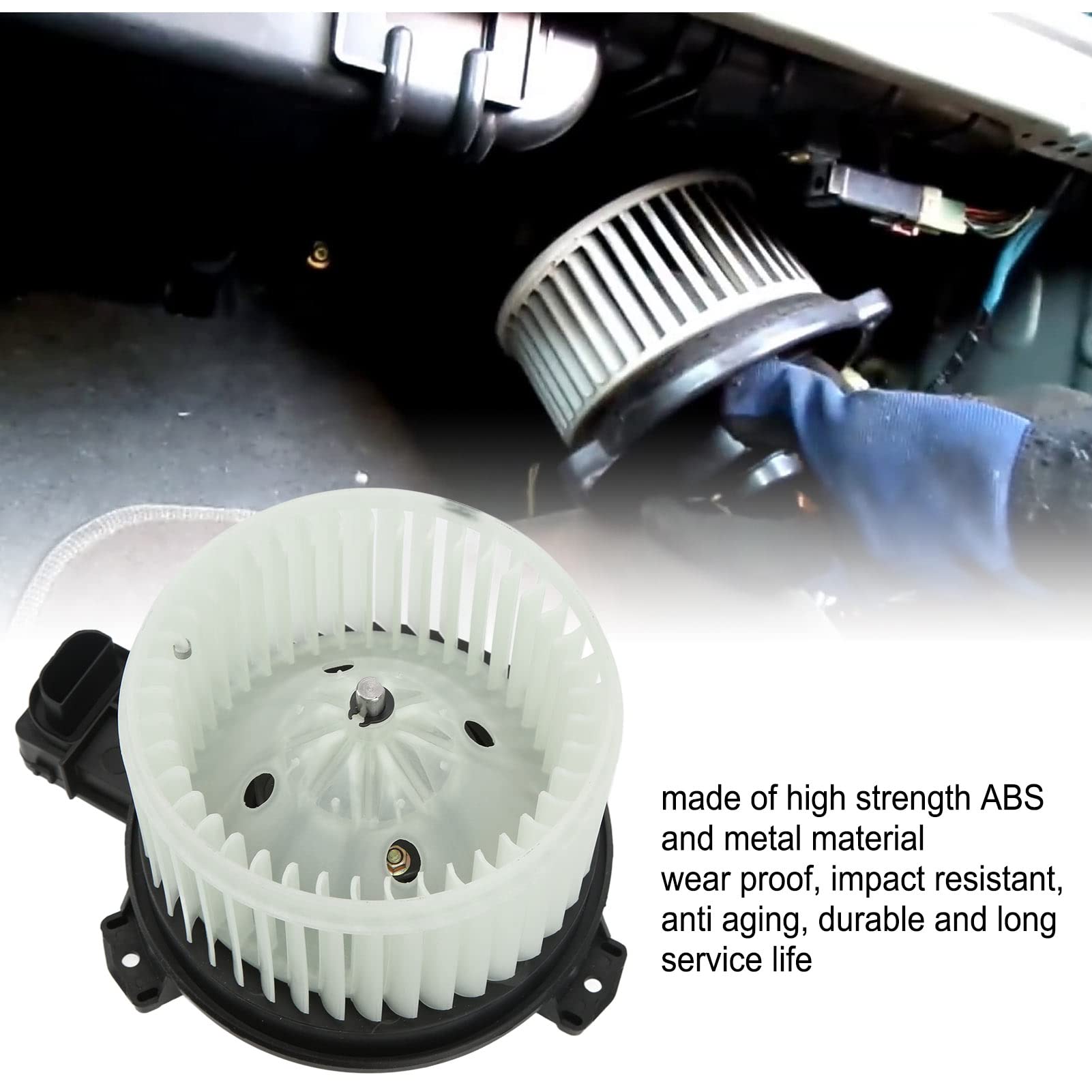 Qqmora Gruppo Motore Ventilatore AC Sostituzione Premium per Avalon Highlander Venza Durevole 12V ABS Metallo 1 unità