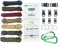 Vista 12 de Pulsera y kit de proyecto de paracaídas – 550 cuerdas de paracaídas, hebillas, mosquetones, llaveros