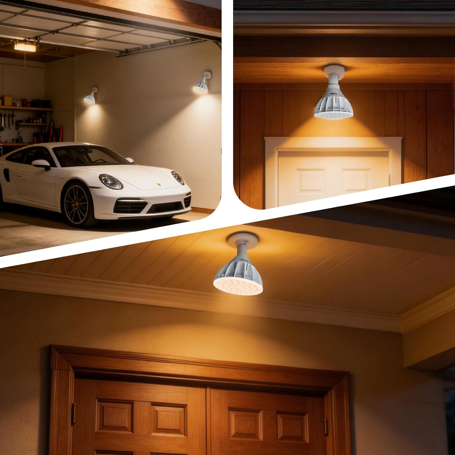 PAR38 LED Flood Light Bulbs - 26W 3000K High Power Light, E26 3200Lumens Base Super Bright Daylight Floodlight 250 Watt Equivalent Recessed Lamp BR40, Warm White