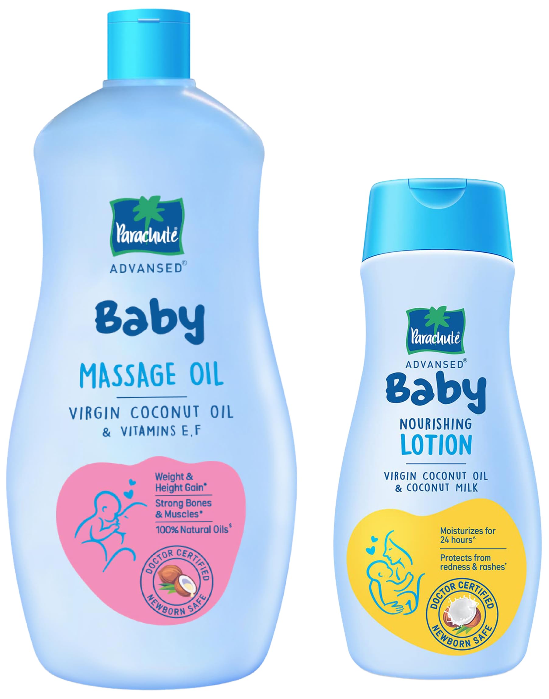 Parachute Advansed Baby Massage Oil 400ml & Baby Lotion for New Born 200ml | Doctor Certified | Virgin Coconut Oil | Pack of 2-image-27