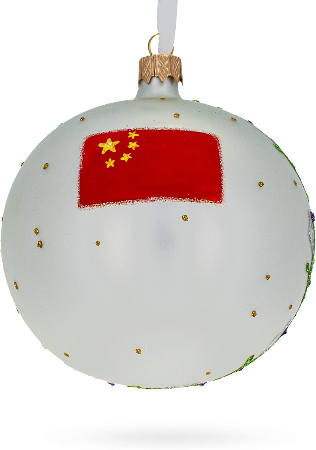 The Great Wall of China Glass Ball Christmas Ornament 4 Inches