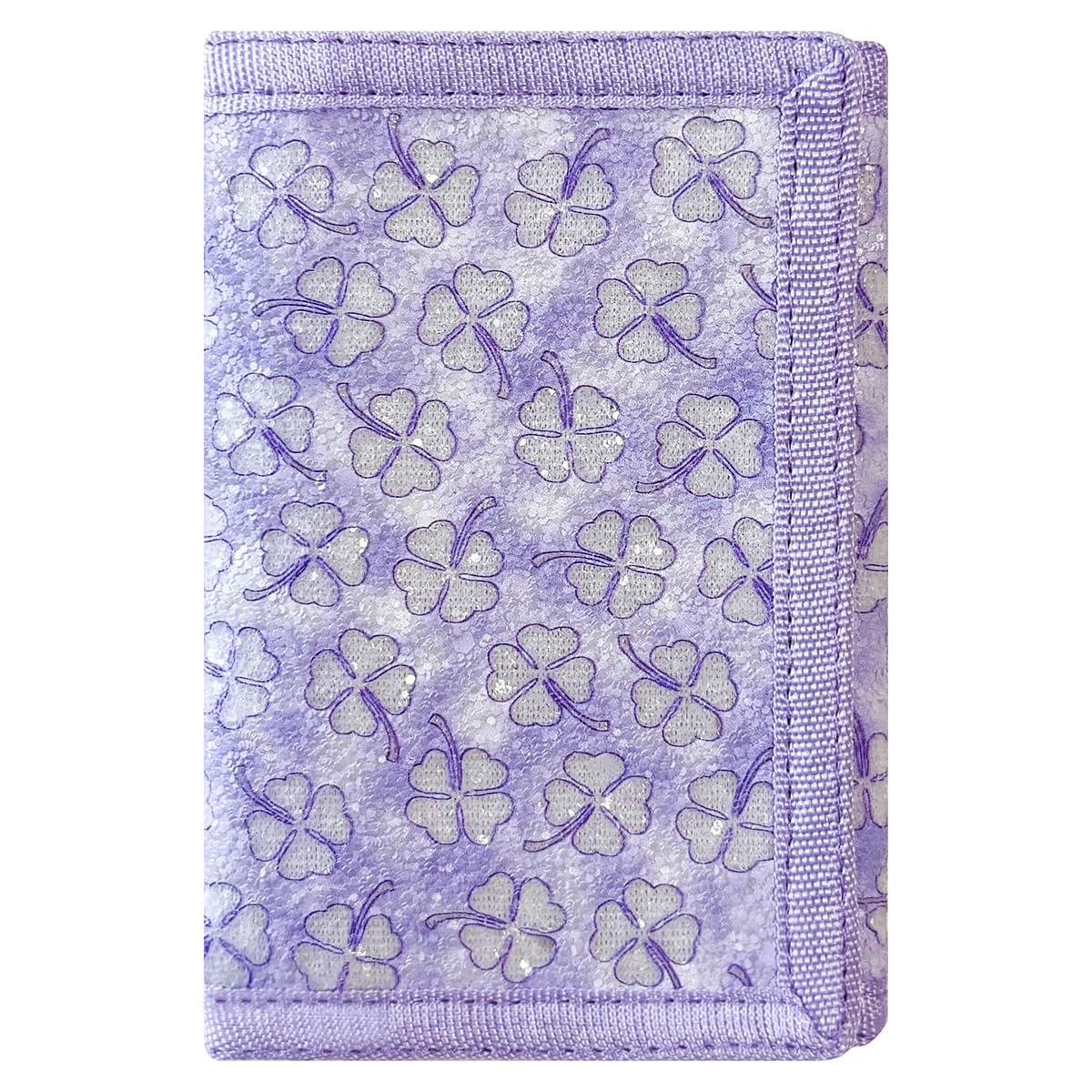 Kids Wallets for Girls, Little Girls Wallet for Kids, Wallet for Teen Girls, Toddler Wallet for Girls with Magic Sticker, RFID Nylon Wallet/Canvas Wallet with Coin Pocket for Gifts, Purple Leaf