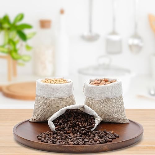 Miniatura 5 de Tapleap Bolsas de arpillera de 5 x 7 con cordón, 30 bolsas de regalo para envolver regalos de Navidad, manualidades, velas, recuerdos, para