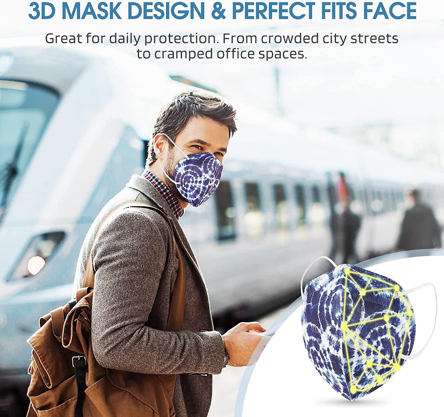 Tayogo FFP2 Face Masks,KN95 Mask High Protection for Women Men,4Layer