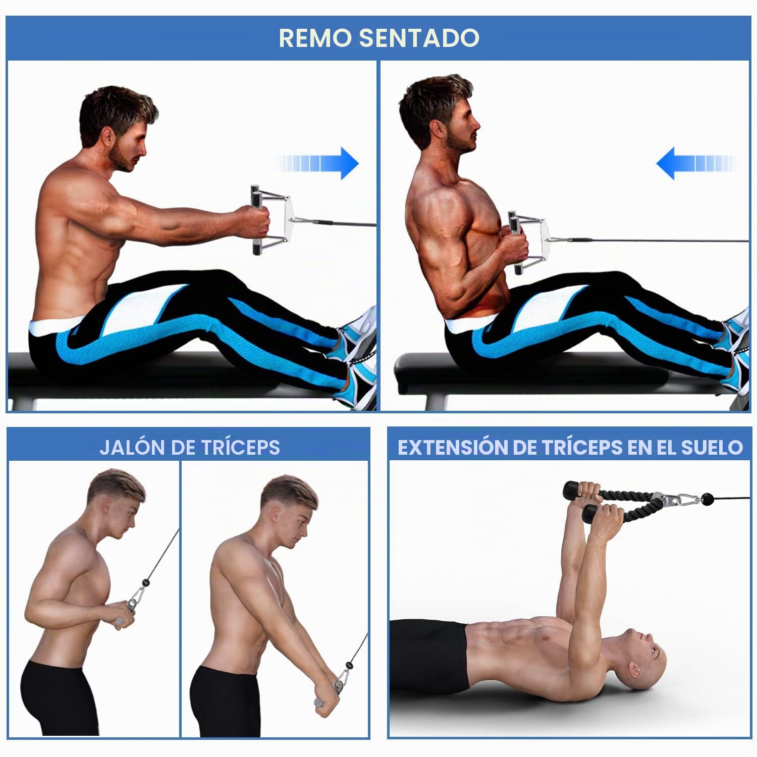 Yes4All Barra giratoria recta, accesorio de Cable de barra en forma de V para entrenamiento de pesas, accesorios de máquina de Cable para gimnasio en casa