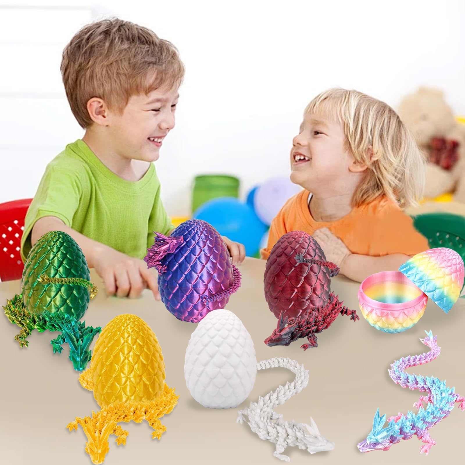 Dragon imprimé en 3D, œufs de dragon avec dragon à l'intérieur, dragon en cristal entièrement articulé, œuf de dragon, cadeaux imprimés en 3D pour la journée des enfants, prix en classe Dragon imprimé en 3D, œufs de dragon avec dragon à l'intérieur, dragon en cristal entièrement articulé, œuf de dragon, cadeaux imprimés en 3D pour la journée des enfants, prix en classe