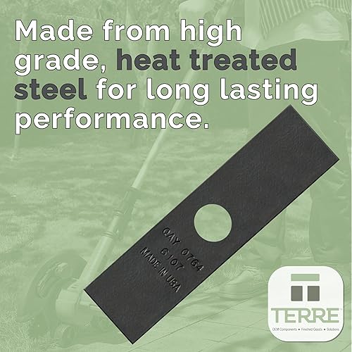 Miniatura 3 de Terre Products, paquete de 5 cuchillas de bordear endurecidas térmicamente, compatibles con Ryobi 613223, Echo 720-237-001, Stihl 4133-713-4101,