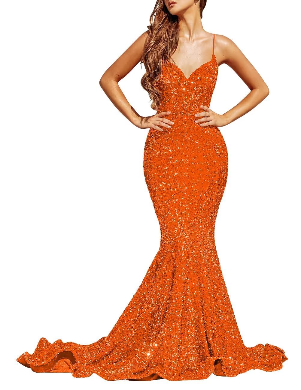 Tvuyet Sparkly Mermaid Prom Dresses for Women Long 2026 Gitter Formal Evening Gowns