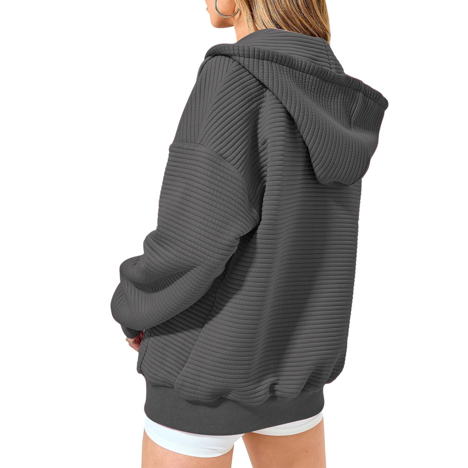 Bluzy z kapturem zapinane na zamek dla kobiet Y2k oversize bluzy z długim rękawem codzienne kurtki zimowe ubrania 2024 oversize bluza zapinana na zamek dla kobiet modne bluzy z kapturem dla nastolatek