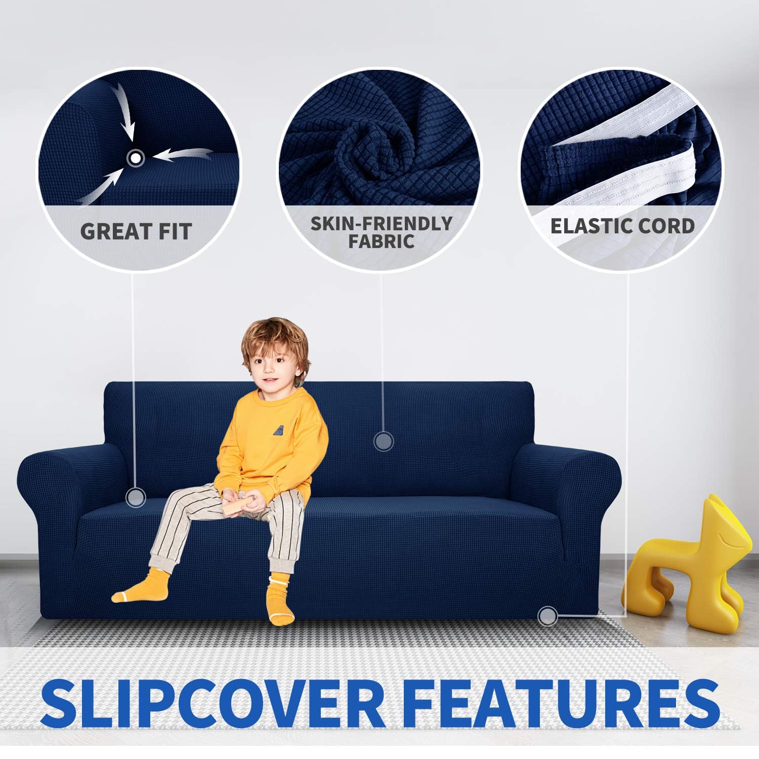 Amazon｜MAXIJIN スーパーストレッチ ソファカバー クッション3