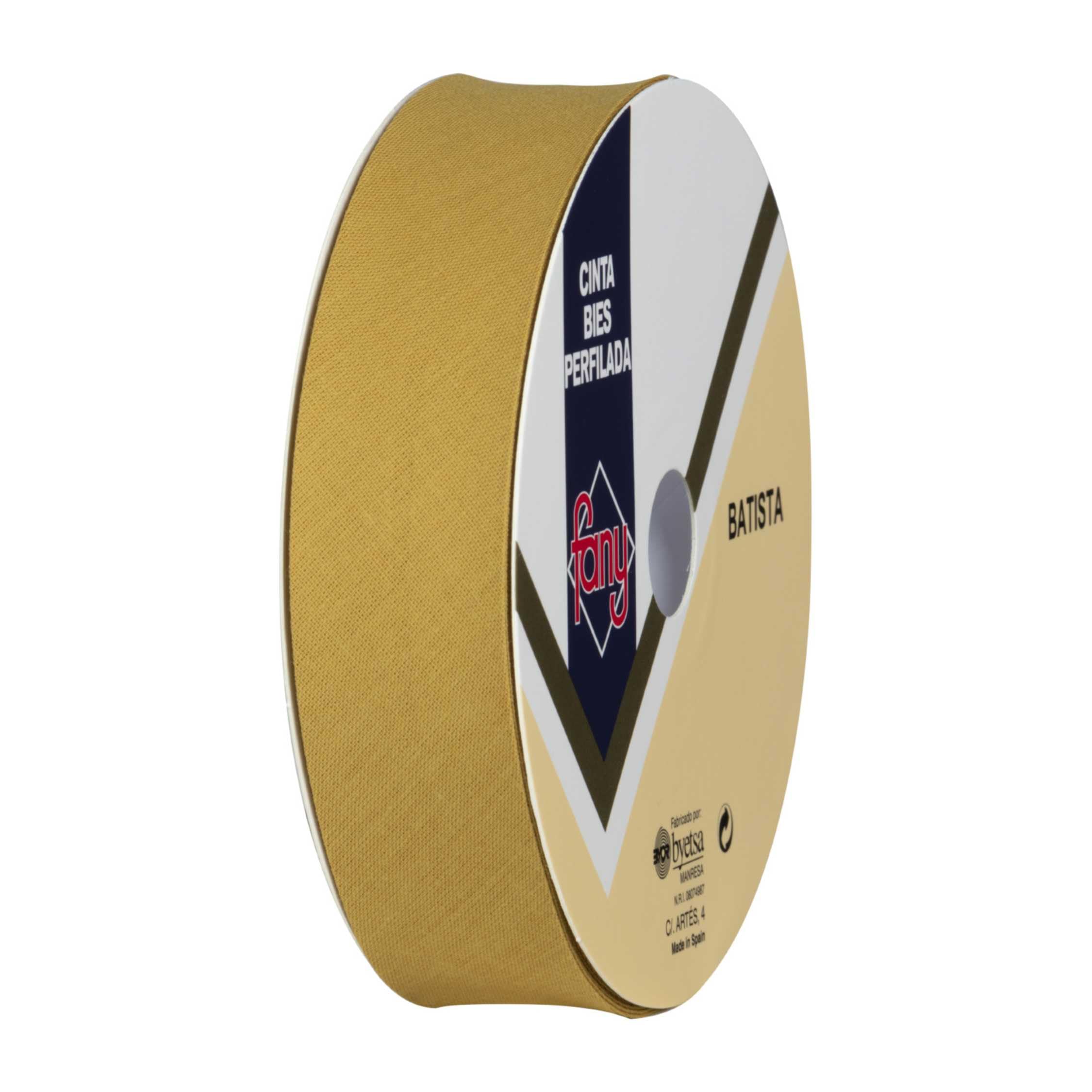 Discover Lifestyle & Fashion Fabrics Bias Binding Tape Polycotton Poly Cotton Sewing Piping Bunting Decorative Trim Edging Hemming Huge Colour Range | 25mm Wide (25 Metre Roll, Ochre)