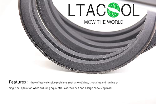 Miniatura 2 de LTA COOL - Trituradora trituradora con correa en V de 2 bandas de 1 1/2 x 76 pulgadas, compatible con Vermeer 154537-001 BC 600XL