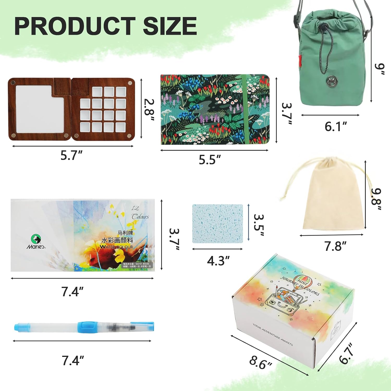 RAINMAX Christmas Mini Watercolor Set for Pocket Travel Painting image 5