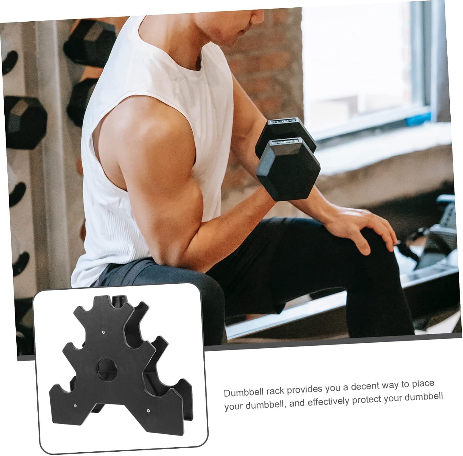 Toddmomy Plastic Dumbbell Rack for Home Gym Dumbbell Stand Only Dumbbell Weight Rack for Strength Training