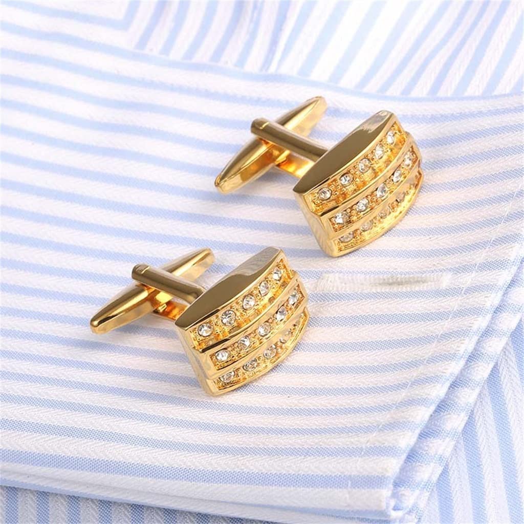 Desconocido Botones de botón de Manga de Vestido Gemelos de Hombre Botones de Manga de Camisa de Citas Accesorios de Ropa de Fiesta de joyería (D como se Muestra en la Imagen)