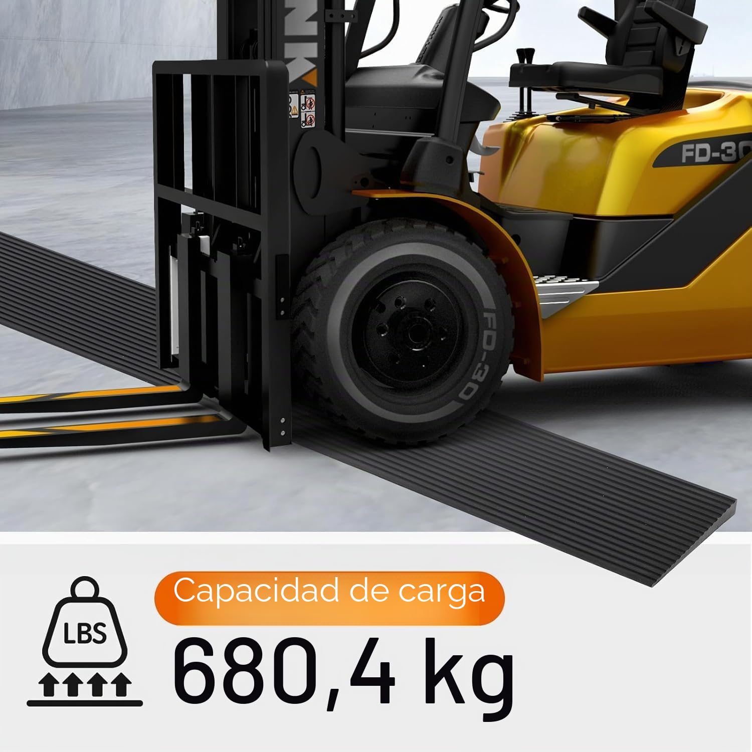 Rampa de umbral de 2,5 cm de inclinación de Goma Antideslizante para Puertas, calzadas, baños, pedestales elevados para sillas de Ruedas, Scooters, andadores y sillas de Ruedas (2,5cm elevar)
