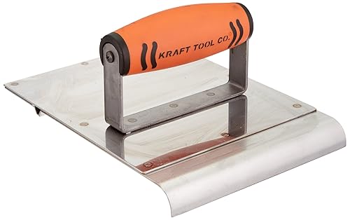 Kraft Tool CF046PF - Bordeadora manual de acero inoxidable, radio de 1/2 pulgada con mango ProForm, 6 x 8 pulgadas, multicolor