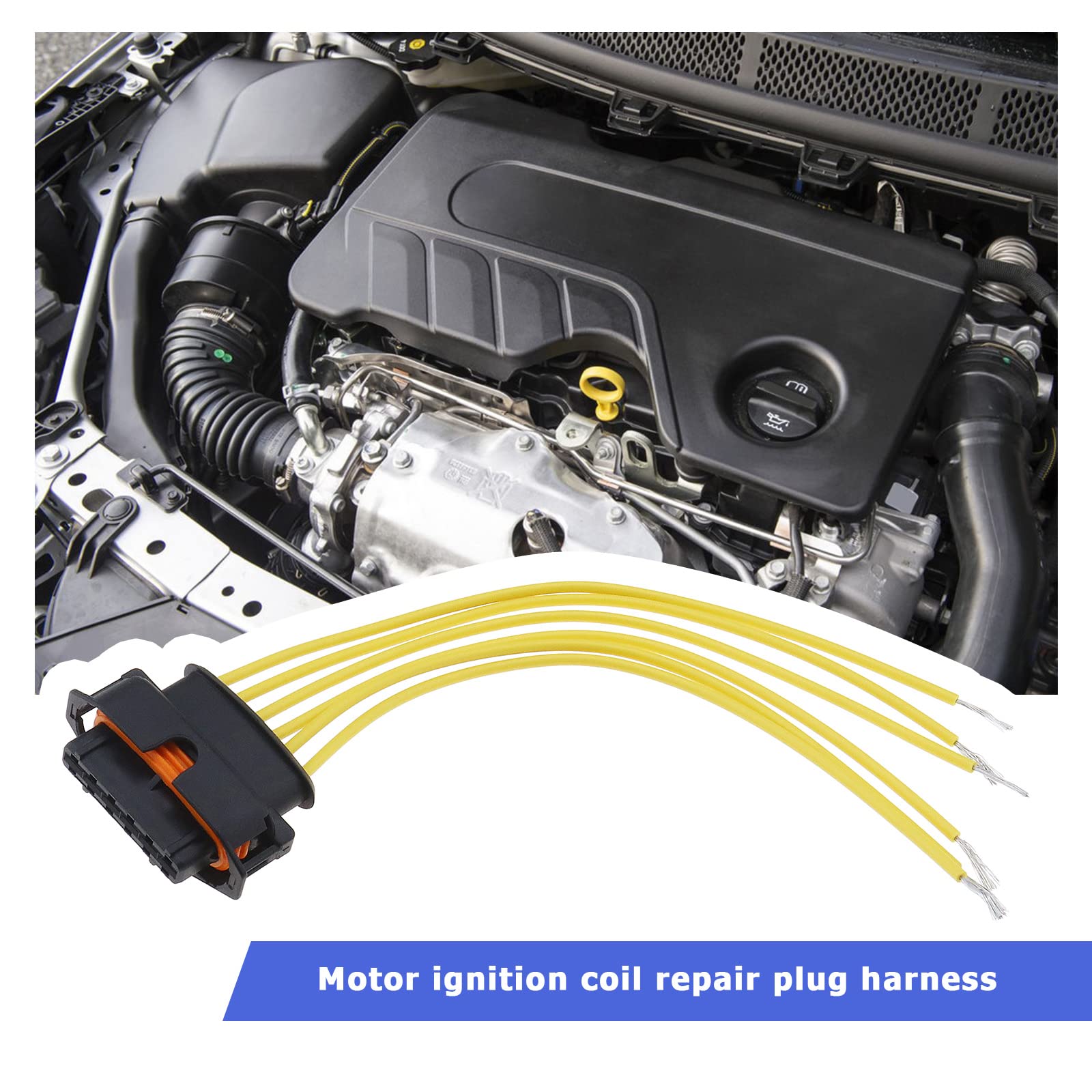 Faisceau De Câbles De Bobine D'allumage EMSea - 2 Pièces Avec 6 Connecteurs Roses, Compatible Opel, Fiat